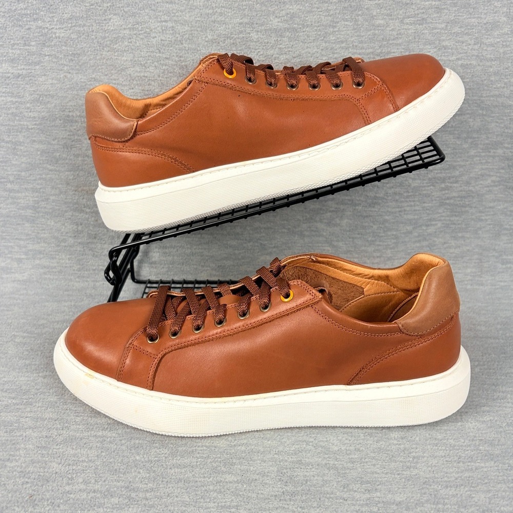 Samuel Hubbard Sunset Sneakers Mens 10.5 Brown Tan Leather Lightweight Comfort